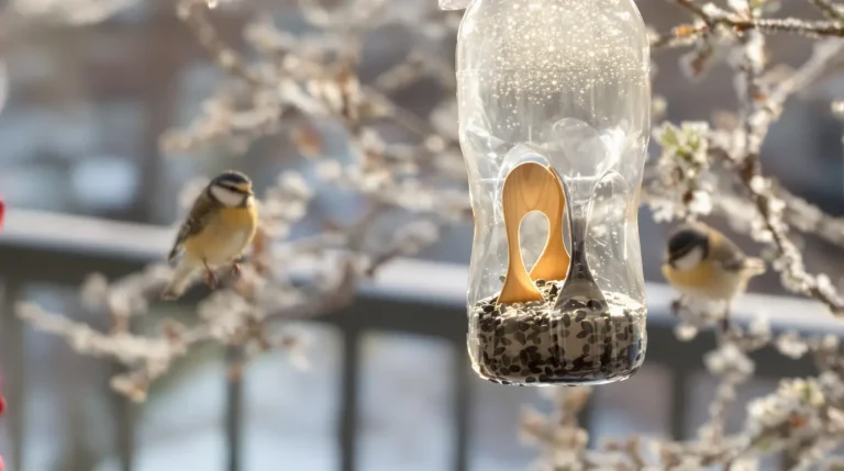 Comment une simple bouteille plastique devient une mangeoire idéale pour les oiseaux
