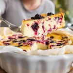 Entre le flan et le clafoutis, ce gâteau sans beurre ni sucre raffiné révèle sa texture idéale