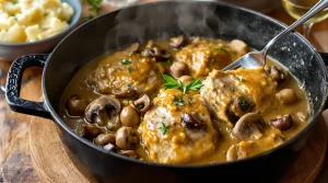 J’ai préparé ce filet mignon aux champignons et moutarde : fondant, crémeux, prêt en 30 minutes