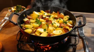 « Je la prépare en 10 minutes pour toute la famille » : ma poêlée poireaux-pommes-lardons ultra simple et rapide à faire