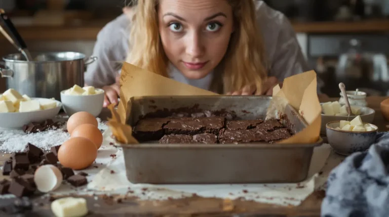 Mon brownie healthy express : 4 ingrédients du placard, chocolat intense et zéro farine