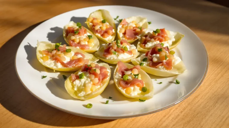 Petites barquettes d’endive au jambon : l’apéritif ultra express prêt en 5 minutes