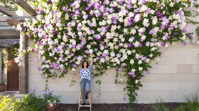 Cette plante grimpante aux fleurs XXL pousse vite, cache vos murs sans entretien ou presque Cette plante grimpante aux fleurs XXL pousse vite, cache vos murs sans entretien ou presque