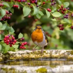 Les rouges-gorges restent dans votre jardin si vous plantez cet arbuste à baies, à une condition