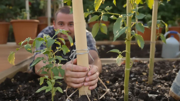 Si vous attendez que votre plant de tomate penche pour le tuteurer, la marque sur la tige restera