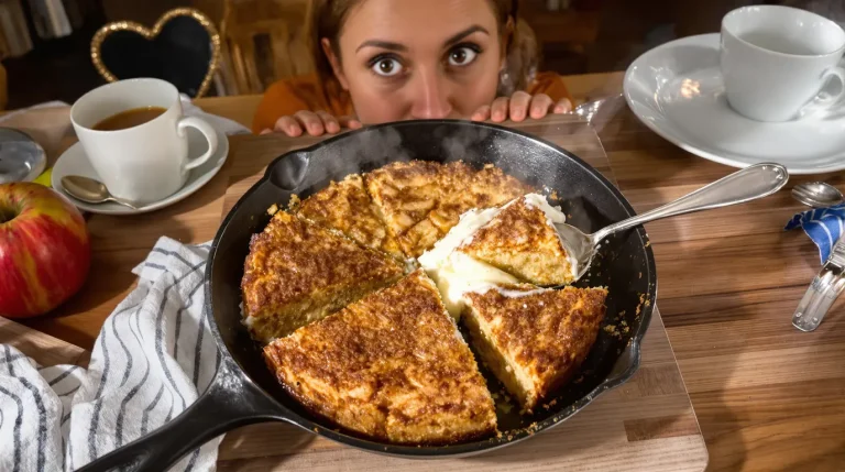 Ce gâteau aux pommes sans four me sauve : prêt en 10 min à la poêle Ce gâteau aux pommes sans four me sauve : prêt en 10 min à la poêle