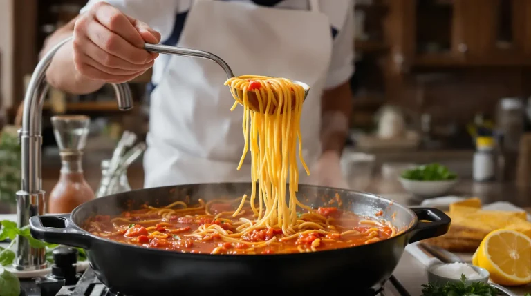 J’ai rincé mes pâtes toute ma vie, jusqu’à ce qu’un cuisinier italien me révèle que l’eau était ma sauce J’ai rincé mes pâtes toute ma vie, jusqu’à ce qu’un cuisinier italien me révèle que l’eau était ma sauce