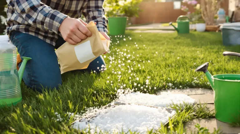 Les jardiniers sont invites a saupoudrer leur pelouse d’un produit de bain a 1 € pour doper la pousse de l’herbe avant l’ete