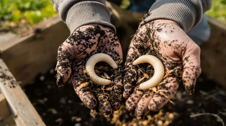 Peu de jardiniers distinguent ces deux larves blanches : leurs effets au jardin sont pourtant opposés Peu de jardiniers distinguent ces deux larves blanches : leurs effets au jardin sont pourtant opposés