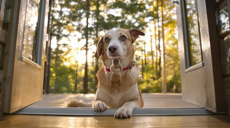 Relâché dans la forêt par ses maîtres, cet écureuil revient chaque matin jouer avec sa meilleure amie canine Relâché dans la forêt par ses maîtres, cet écureuil revient chaque matin jouer avec sa meilleure amie canine