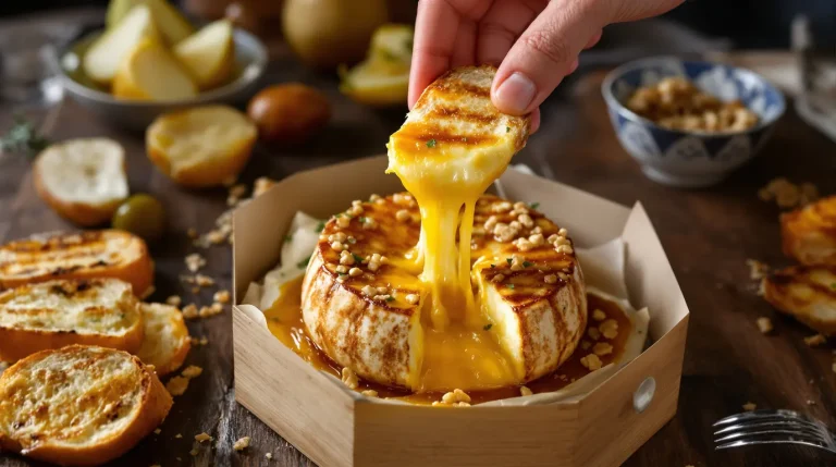 Vos invités ne l’oublieront pas : le camembert rôti miel-noix à partager, très bon et convivial Vos invités ne l’oublieront pas : le camembert rôti miel-noix à partager, très bon et convivial