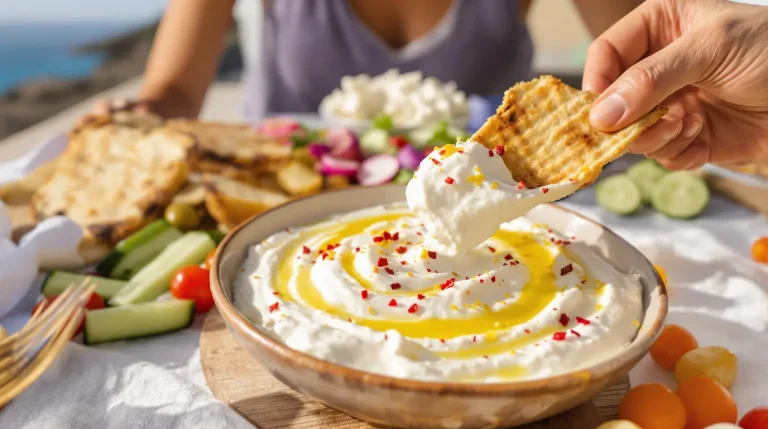 Cette spécialité à la feta des îles grecques apporte enfin le peps qui manquait à vos apéros en terrasse Cette spécialité à la feta des îles grecques apporte enfin le peps qui manquait à vos apéros en terrasse