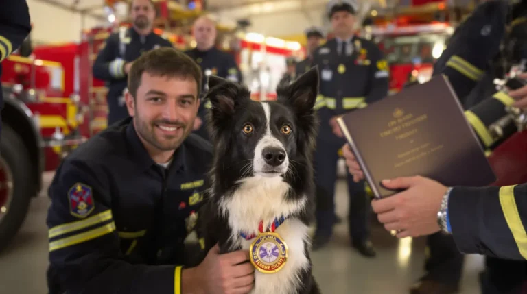 En Lot-et-Garonne, ce chien pompier reçoit une distinction originale lors d’une cérémonie En Lot-et-Garonne, ce chien pompier reçoit une distinction originale lors d’une cérémonie