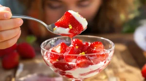 Envie de fraises en dessert ? Essayez cette salade de fraises, fraîche, gourmande et acidulée