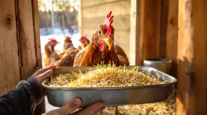 Faire germer le blé avant de le donner à ses poules : les avantages concrets et ce que ça change