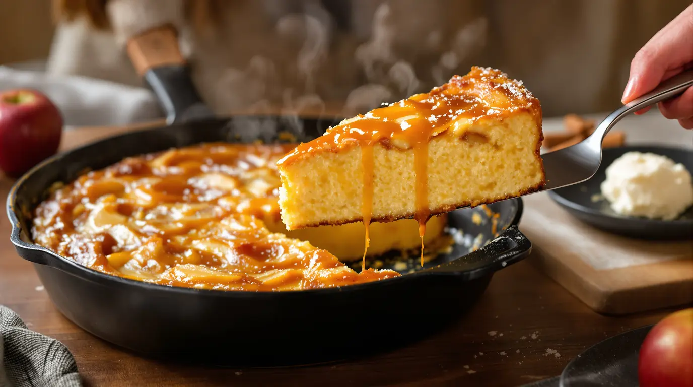 Gâteau aux pommes à la poêle : je le fais sans four, prêt en quelques minutes Gâteau aux pommes à la poêle : je le fais sans four, prêt en quelques minutes