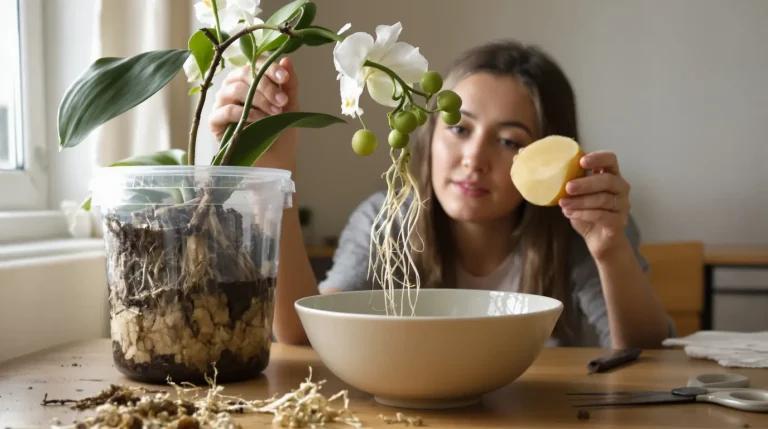 Orchidée : je la fais refleurir très vite grâce à une simple pomme de terre Orchidée : je la fais refleurir très vite grâce à une simple pomme de terre
